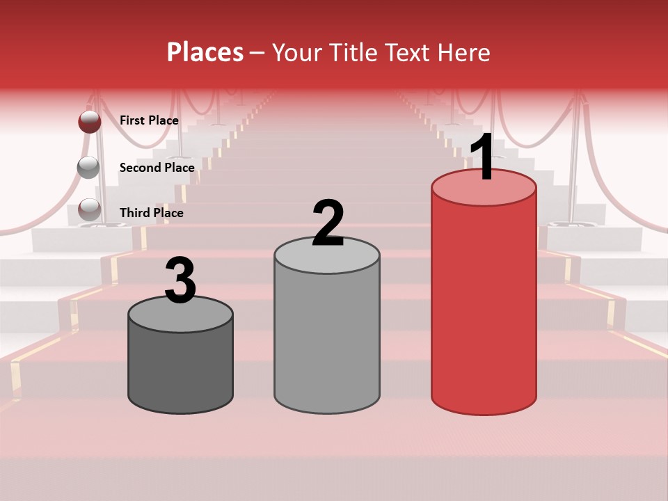 Award Stair Isolated PowerPoint Template