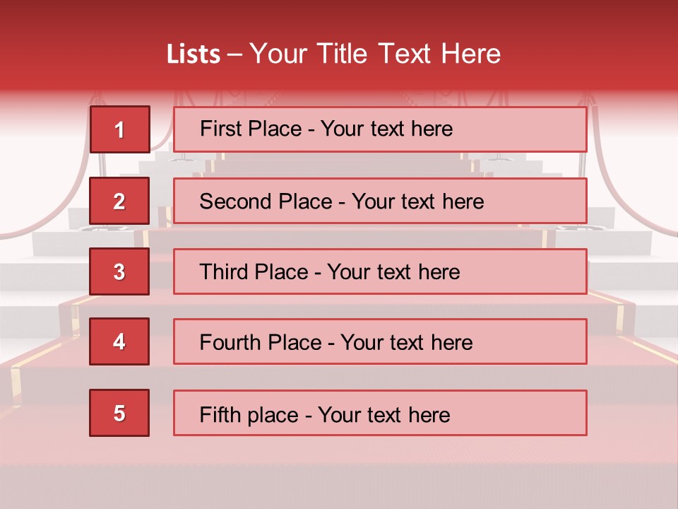 Award Stair Isolated PowerPoint Template