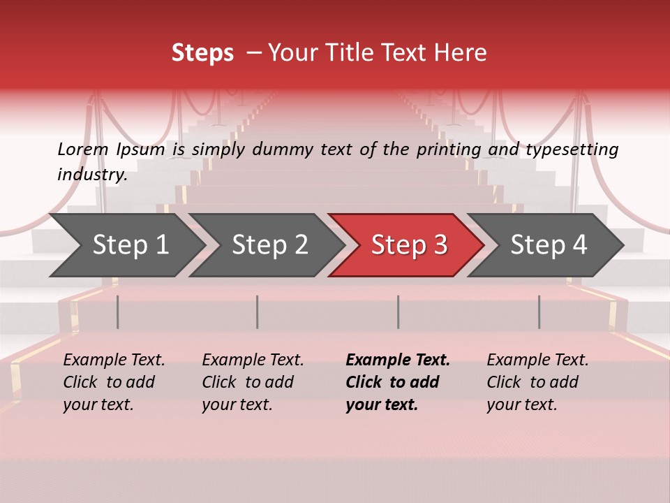 Award Stair Isolated PowerPoint Template