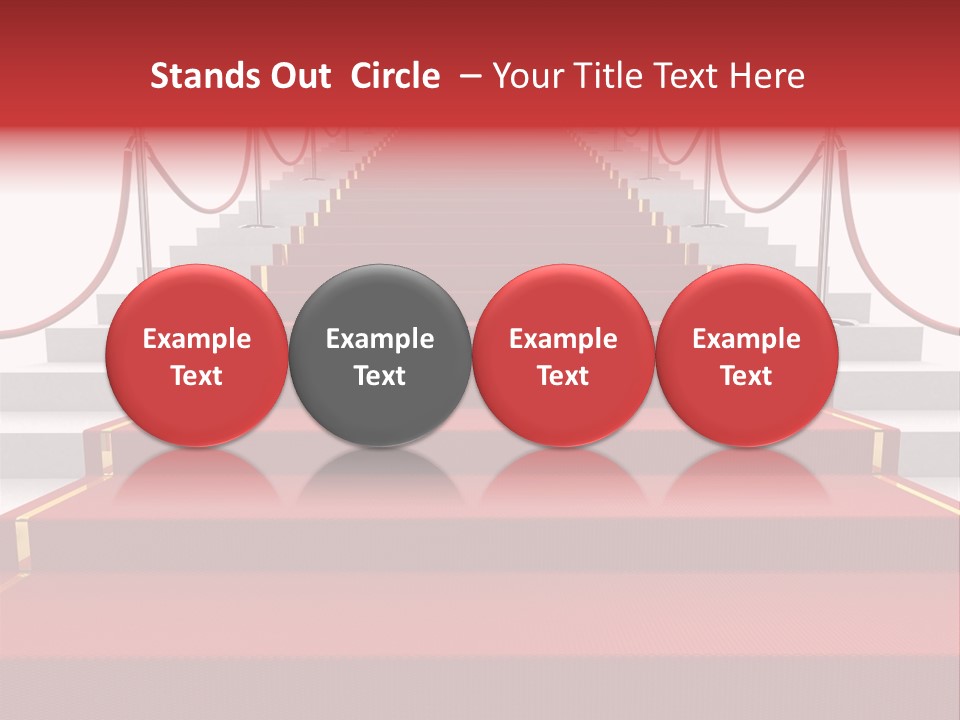 Award Stair Isolated PowerPoint Template