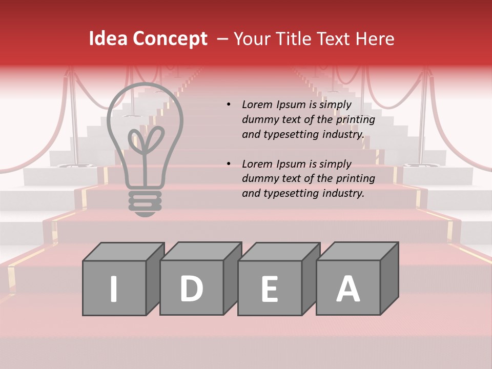 Award Stair Isolated PowerPoint Template