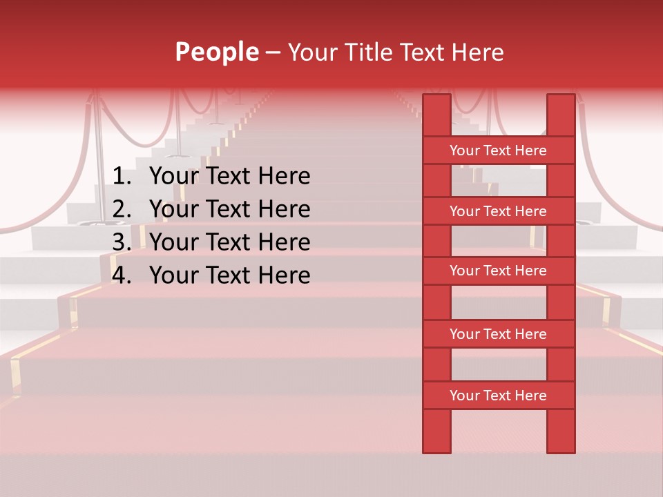 Award Stair Isolated PowerPoint Template