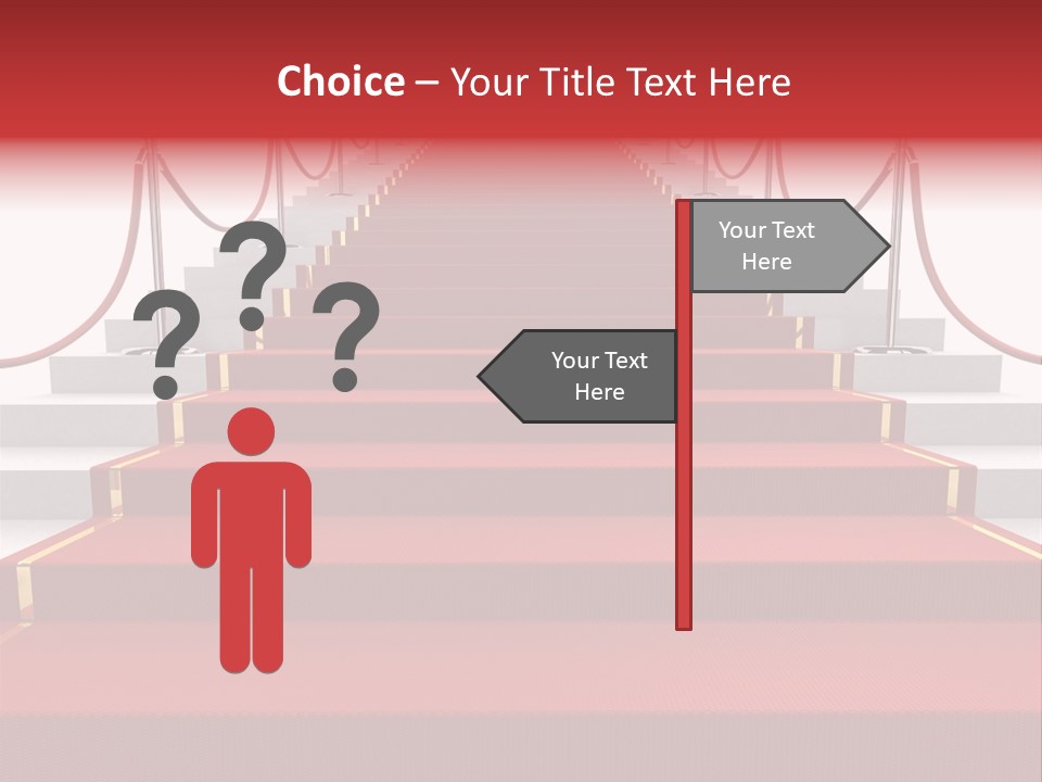 Award Stair Isolated PowerPoint Template