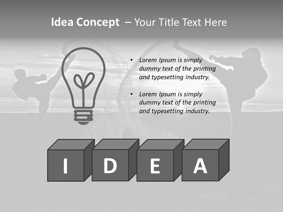 Male Martial Power PowerPoint Template