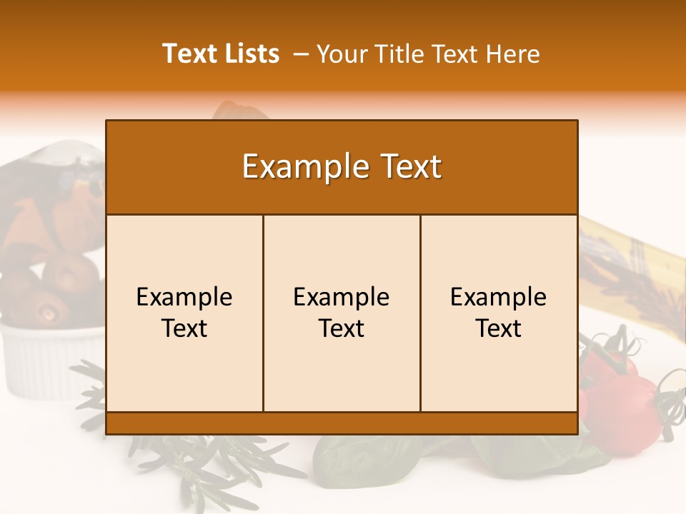 Italy Herb Ingredient PowerPoint Template