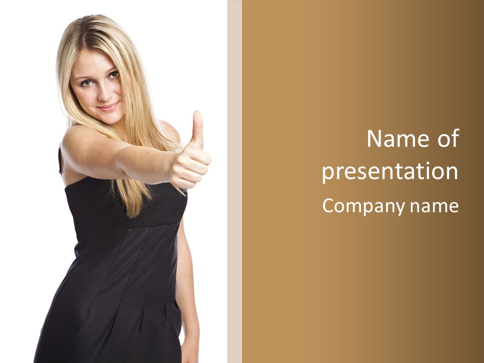 Finger Beautiful Young PowerPoint Template