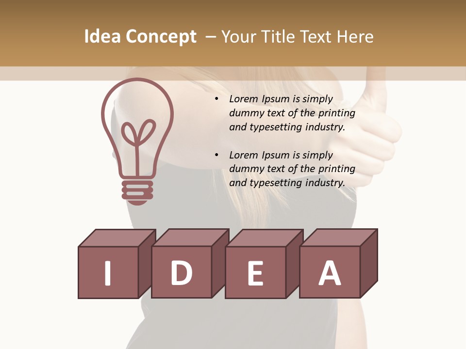 Finger Beautiful Young PowerPoint Template