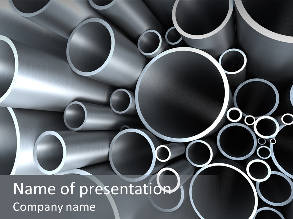 Industry Illustration Pipe PowerPoint Template