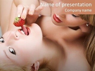 Vogue Friend Strawberry PowerPoint Template