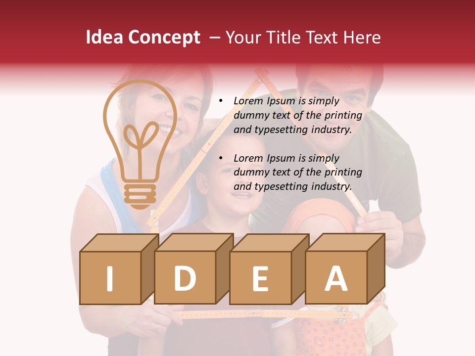 Man Family Happiness PowerPoint Template