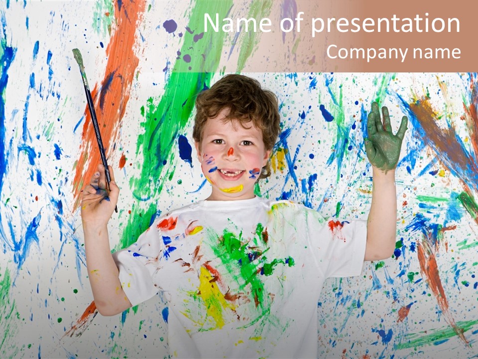 Happy Paint Workshop PowerPoint Template