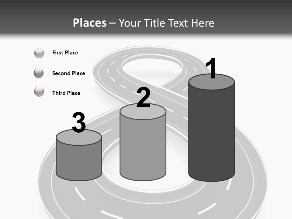 A Black And White Road Powerpoint Presentation PowerPoint Template