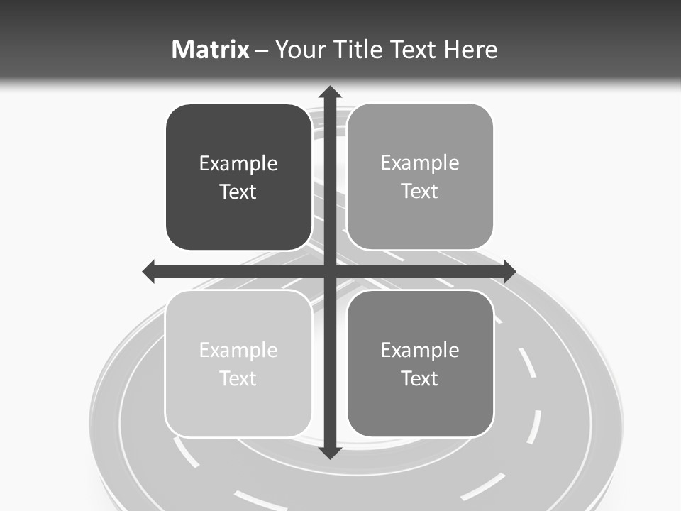 A Black And White Road Powerpoint Presentation PowerPoint Template