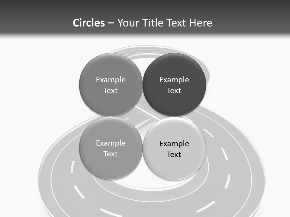 A Black And White Road Powerpoint Presentation PowerPoint Template