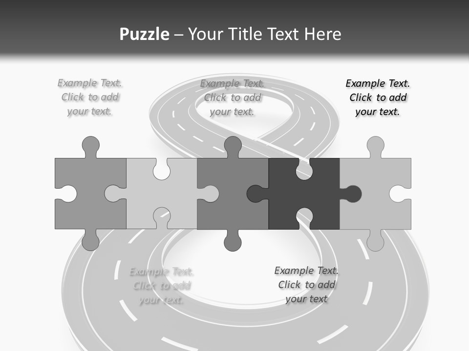 A Black And White Road Powerpoint Presentation PowerPoint Template