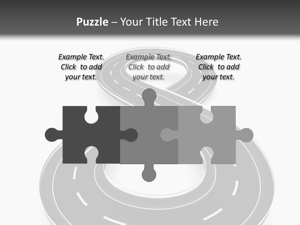 A Black And White Road Powerpoint Presentation PowerPoint Template