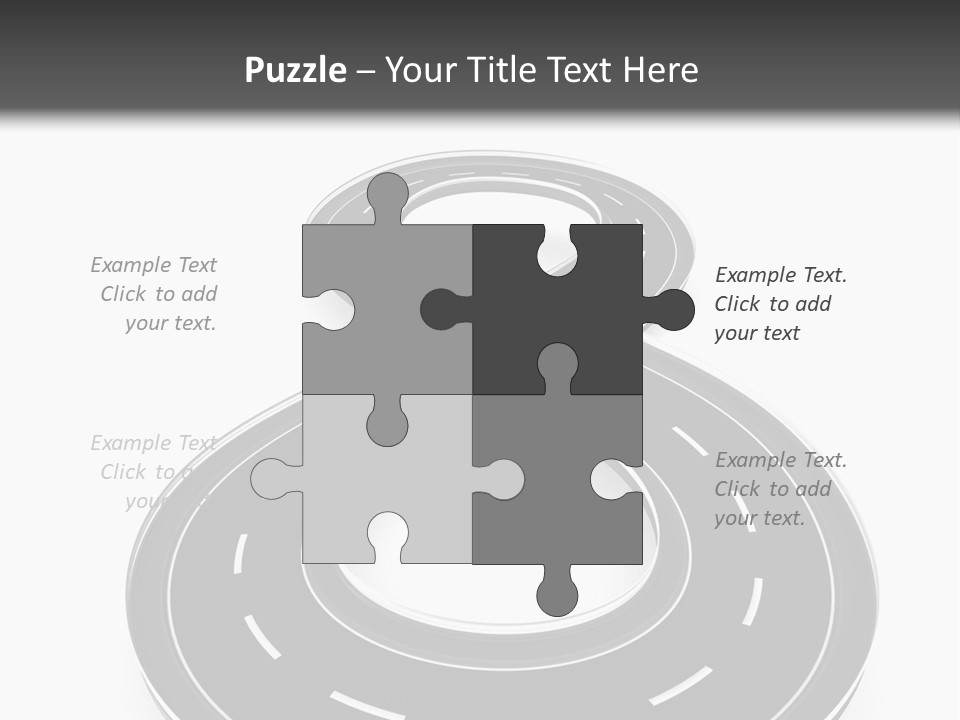 A Black And White Road Powerpoint Presentation PowerPoint Template