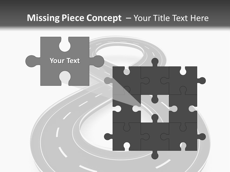 A Black And White Road Powerpoint Presentation PowerPoint Template