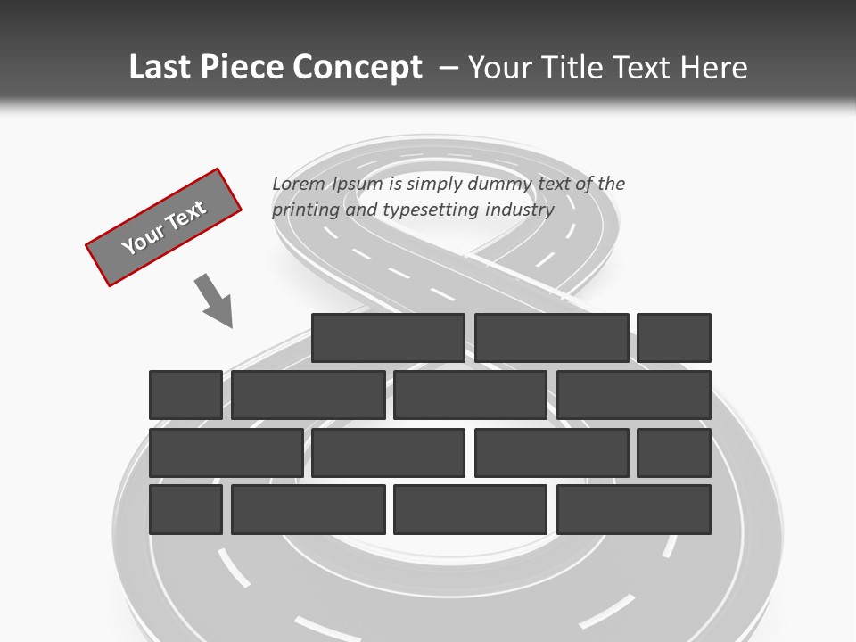 A Black And White Road Powerpoint Presentation PowerPoint Template