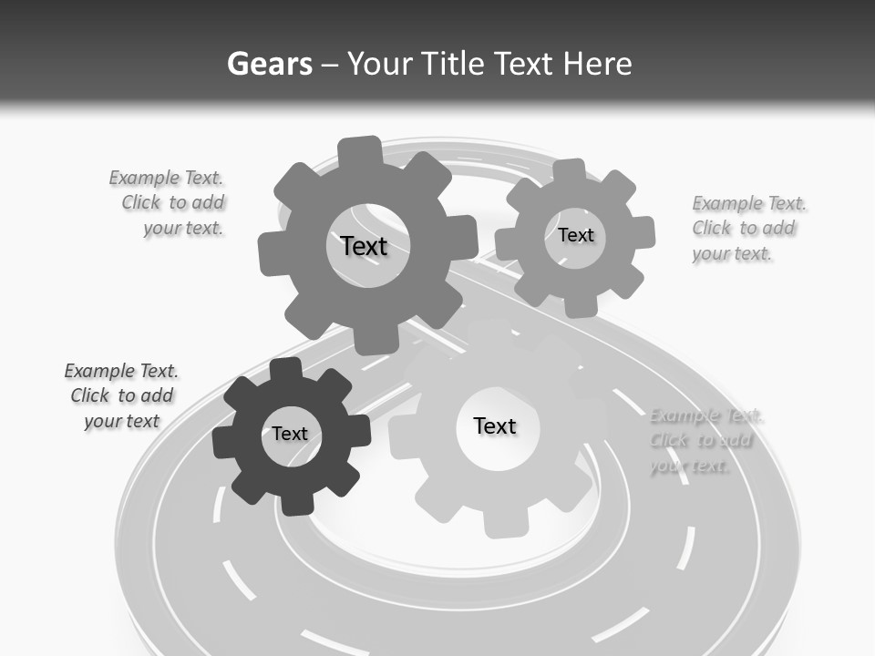 A Black And White Road Powerpoint Presentation PowerPoint Template