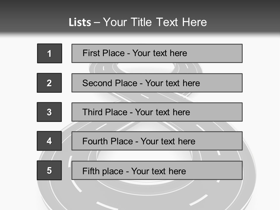 A Black And White Road Powerpoint Presentation PowerPoint Template