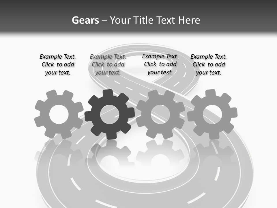 A Black And White Road Powerpoint Presentation PowerPoint Template