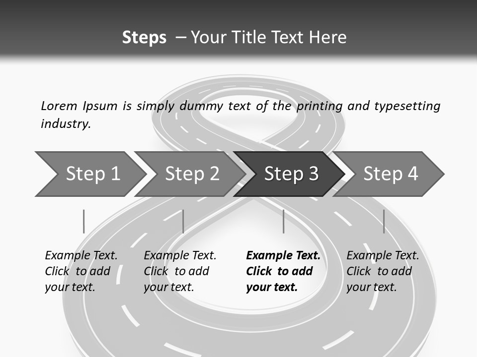 A Black And White Road Powerpoint Presentation PowerPoint Template