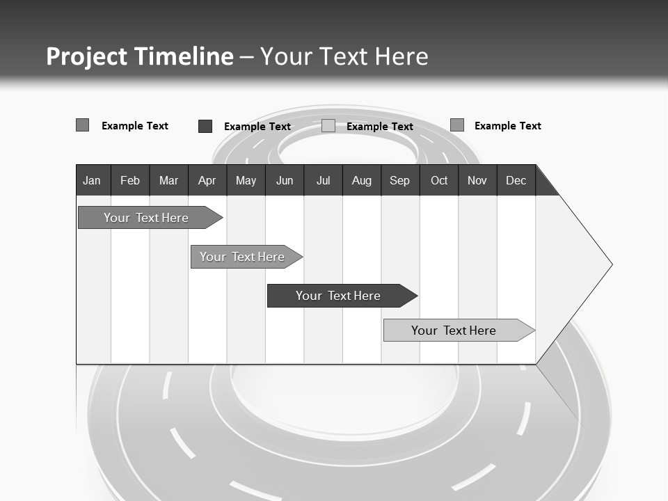 A Black And White Road Powerpoint Presentation PowerPoint Template