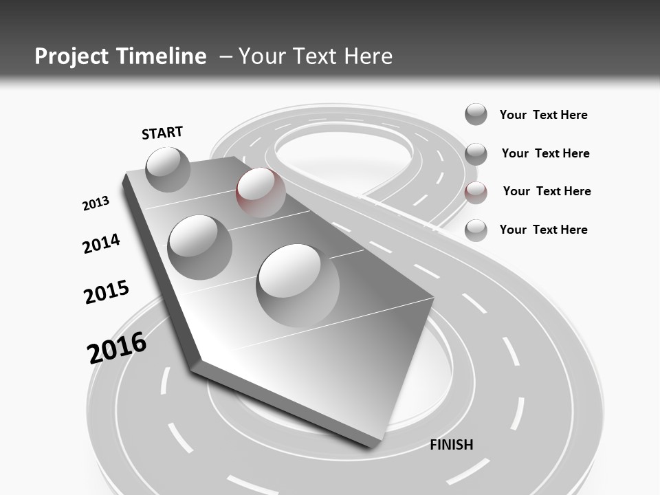 A Black And White Road Powerpoint Presentation PowerPoint Template