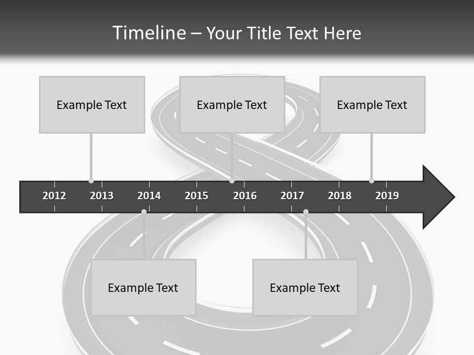 A Black And White Road Powerpoint Presentation PowerPoint Template