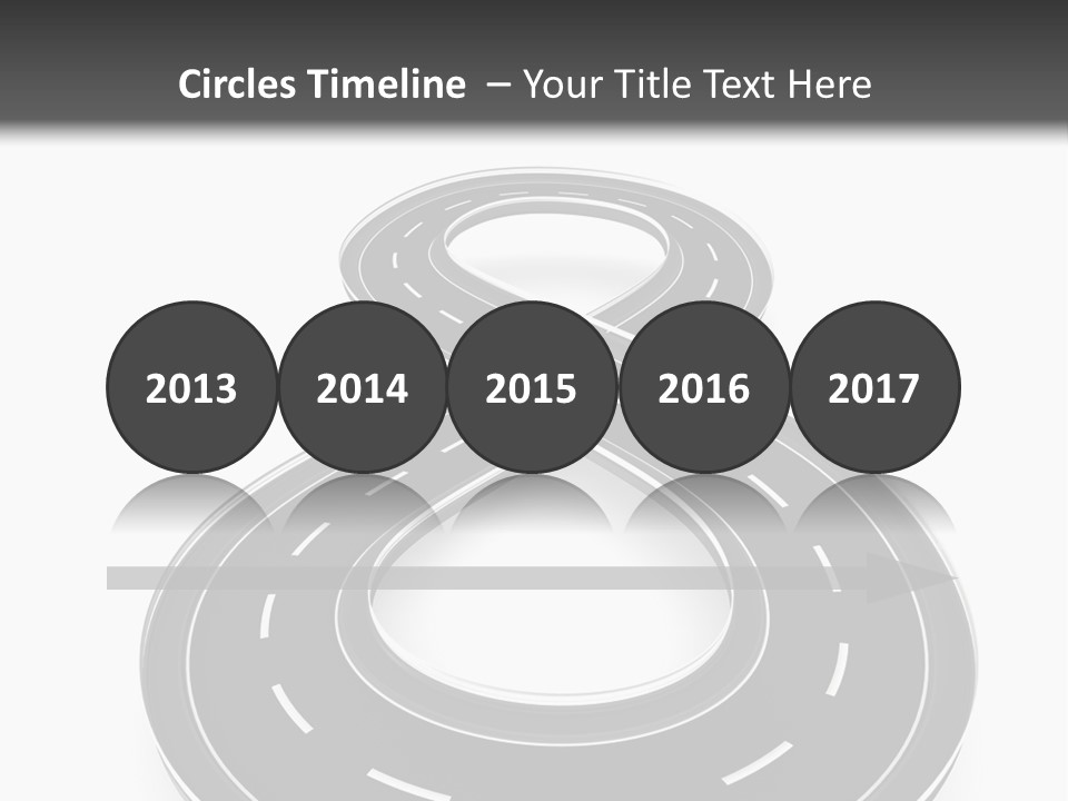 A Black And White Road Powerpoint Presentation PowerPoint Template