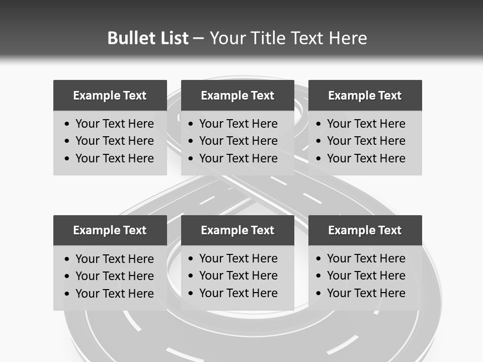 A Black And White Road Powerpoint Presentation PowerPoint Template