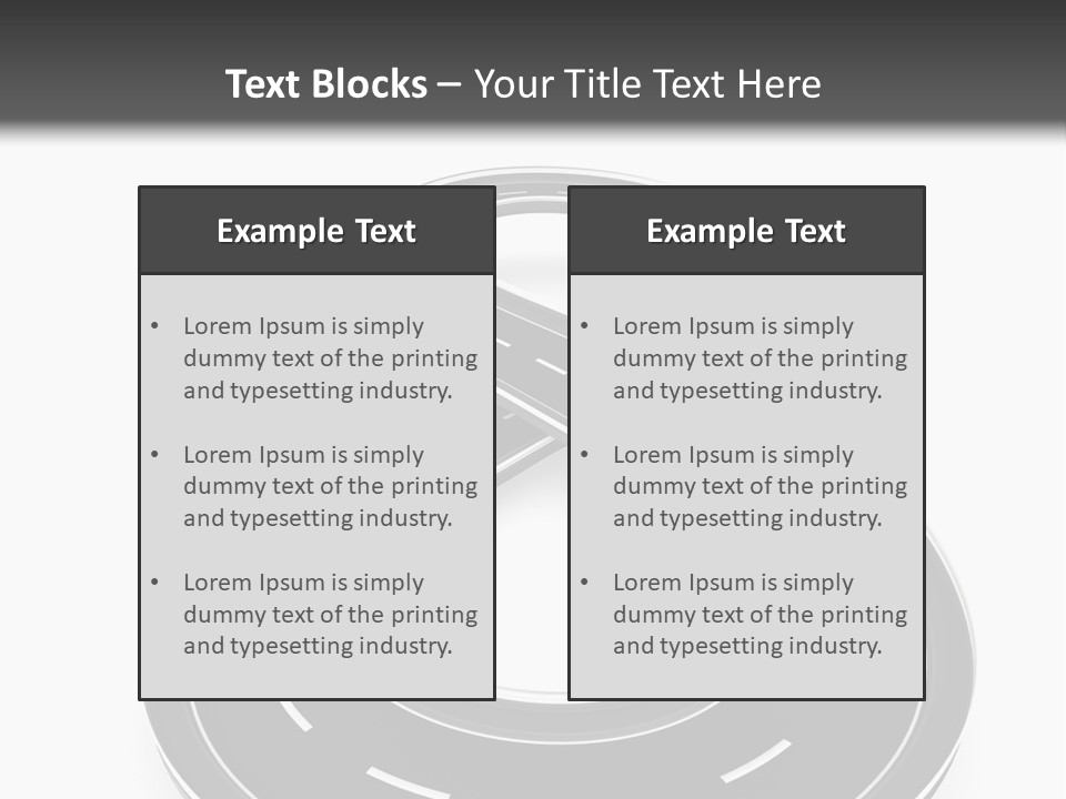 A Black And White Road Powerpoint Presentation PowerPoint Template