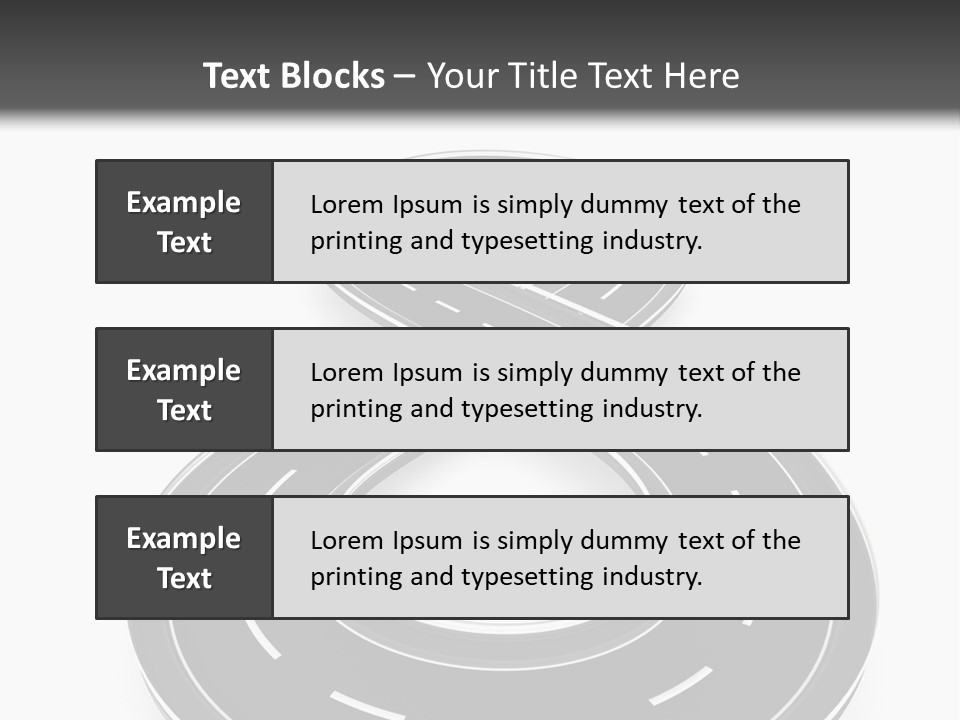 A Black And White Road Powerpoint Presentation PowerPoint Template
