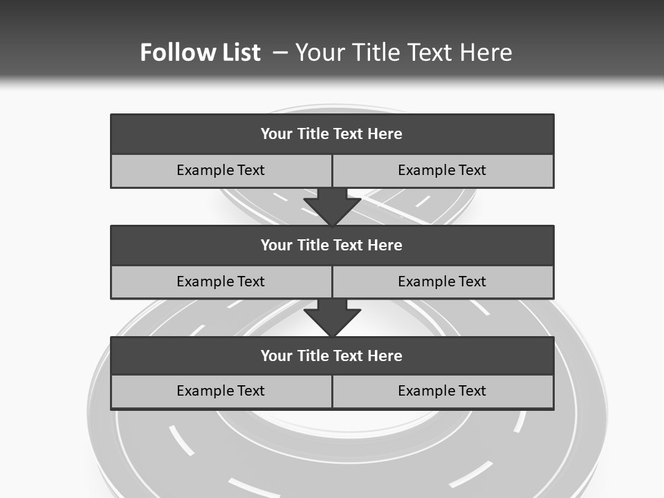 A Black And White Road Powerpoint Presentation PowerPoint Template