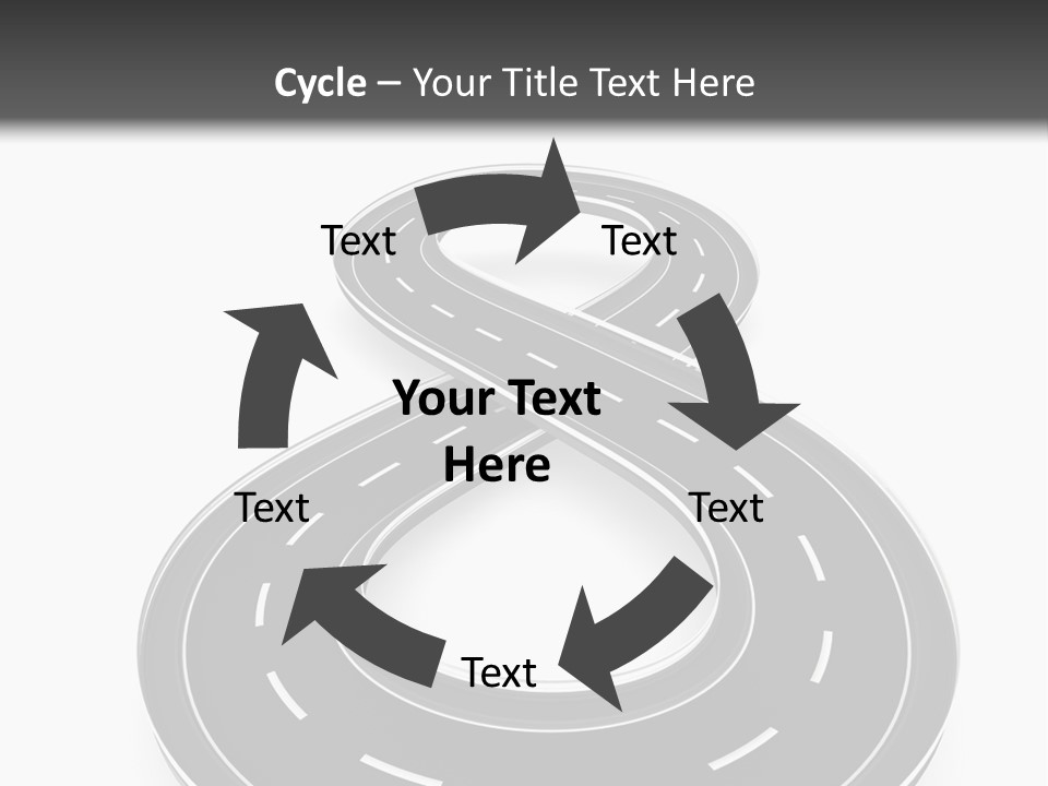 A Black And White Road Powerpoint Presentation PowerPoint Template