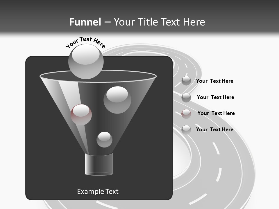 A Black And White Road Powerpoint Presentation PowerPoint Template