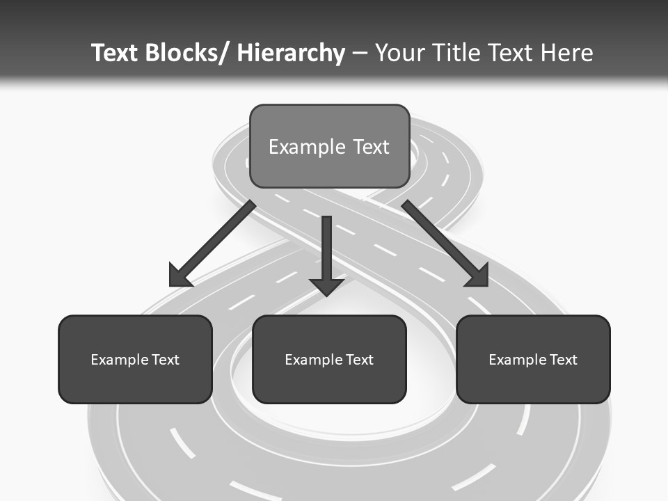 A Black And White Road Powerpoint Presentation PowerPoint Template