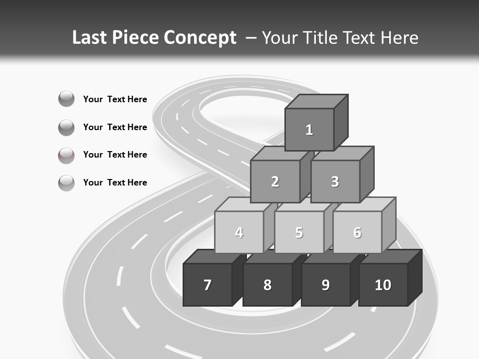 A Black And White Road Powerpoint Presentation PowerPoint Template