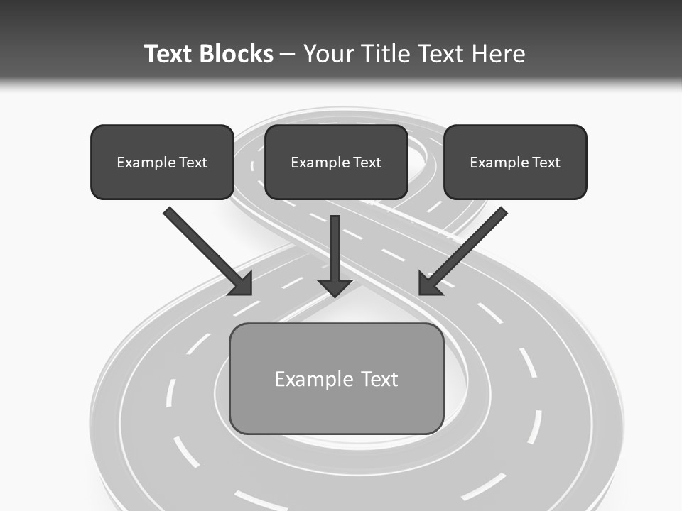 A Black And White Road Powerpoint Presentation PowerPoint Template