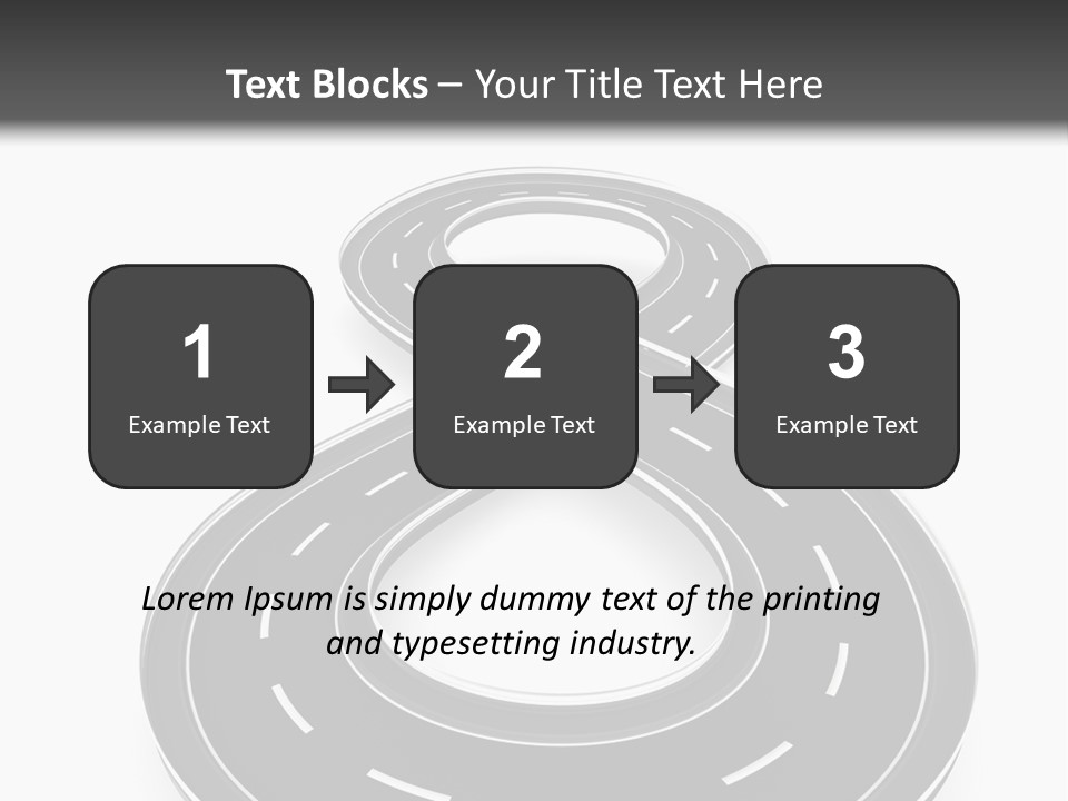 A Black And White Road Powerpoint Presentation PowerPoint Template