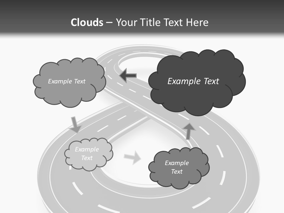 A Black And White Road Powerpoint Presentation PowerPoint Template