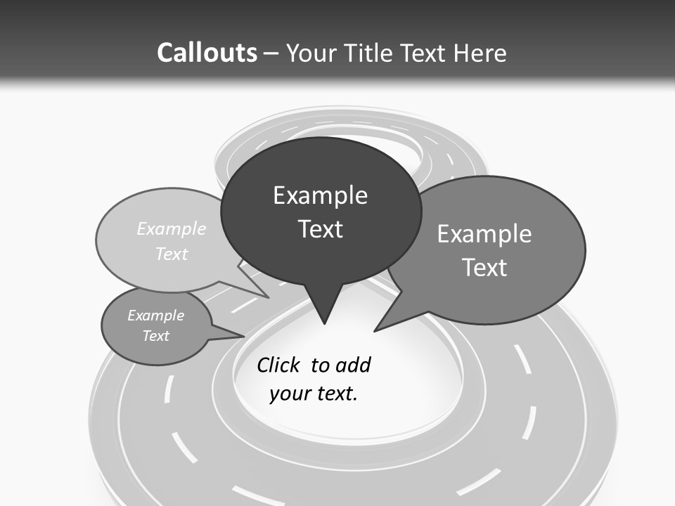 A Black And White Road Powerpoint Presentation PowerPoint Template