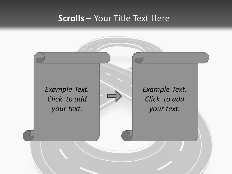 A Black And White Road Powerpoint Presentation PowerPoint Template