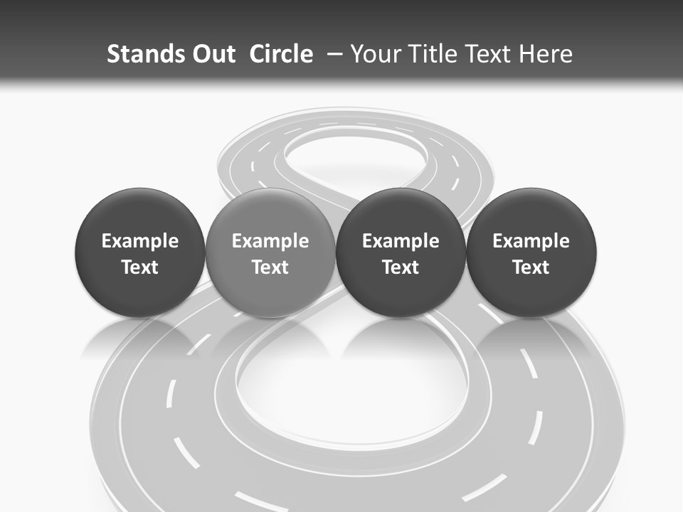 A Black And White Road Powerpoint Presentation PowerPoint Template