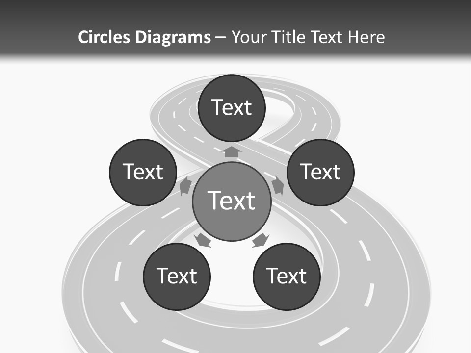 A Black And White Road Powerpoint Presentation PowerPoint Template