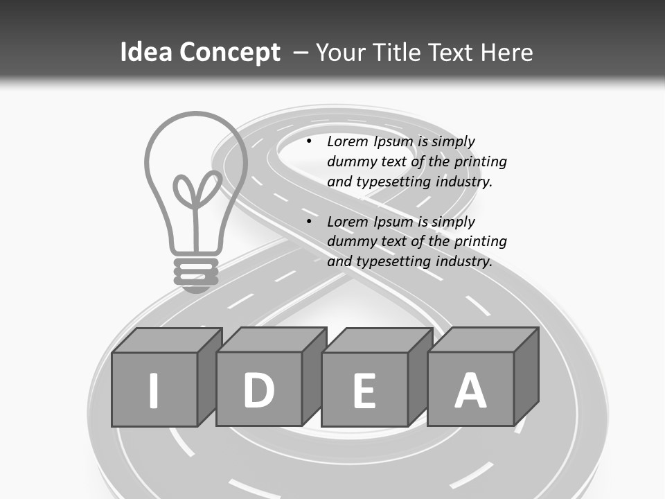 A Black And White Road Powerpoint Presentation PowerPoint Template