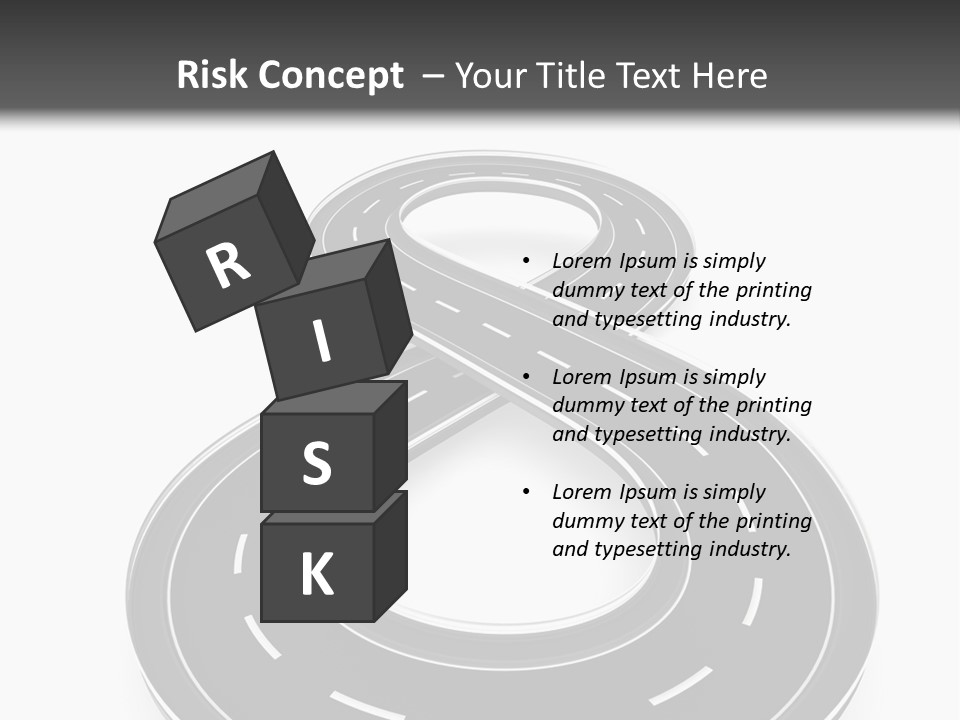 A Black And White Road Powerpoint Presentation PowerPoint Template