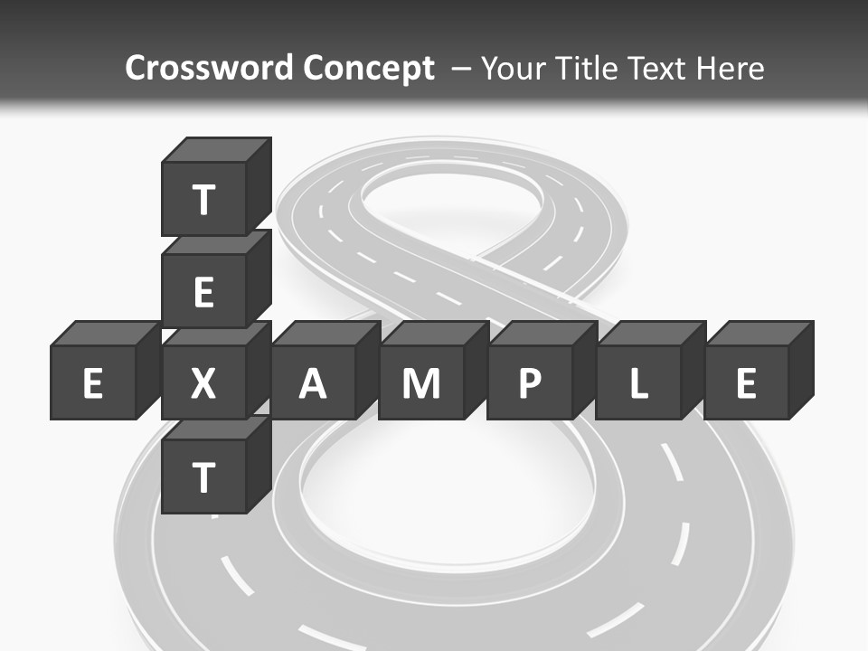A Black And White Road Powerpoint Presentation PowerPoint Template