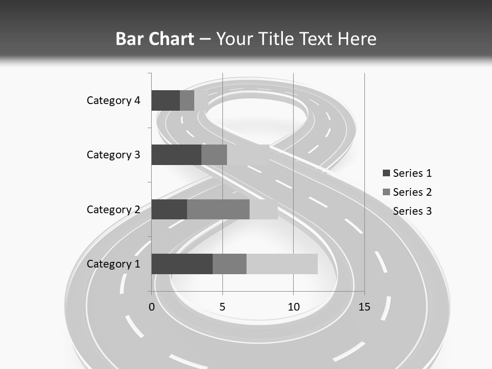 A Black And White Road Powerpoint Presentation PowerPoint Template